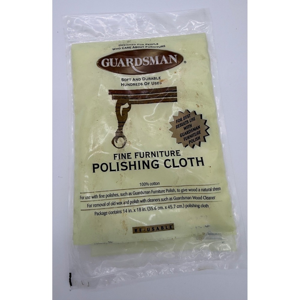 Guardsman Fine Furniture Polishing Cloth 14x18 Reusable 100% Cotton Sealed USA